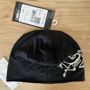 Arc'teryx Black Beanie with White Logo